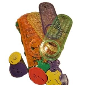 Lot of Spiral Art Design Spirograph Drawing Stencil